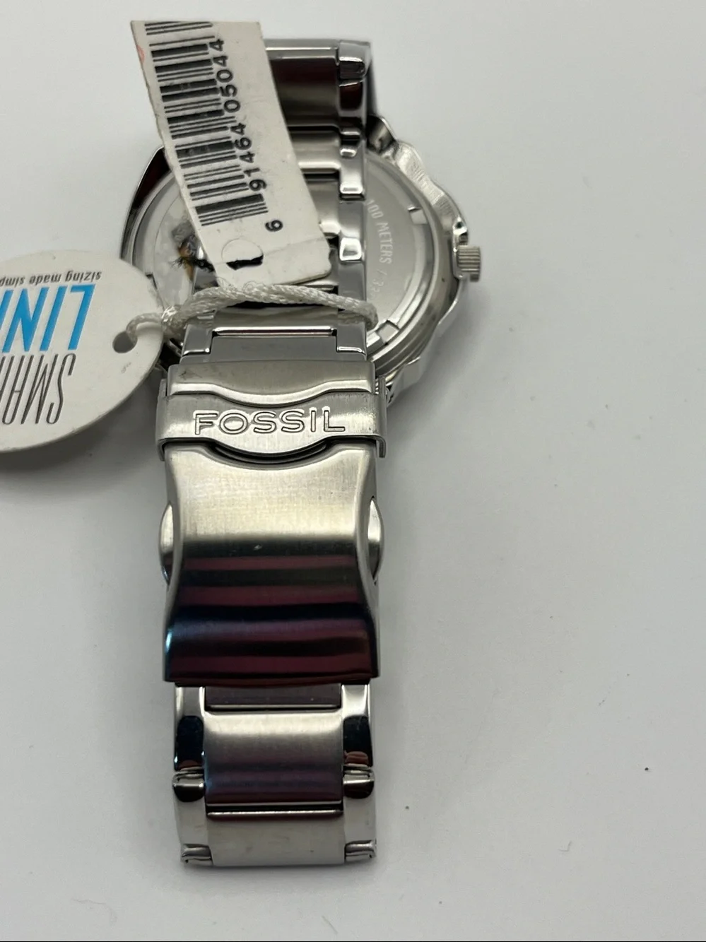 Fossil Silver Stainless Steel Men's Watch with White Dial